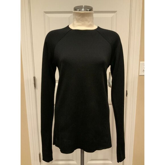 Haider Ackermann Black 100% Wool Sweater W/ Cream Turtleneck, Size Medium - Picture 1 of 10